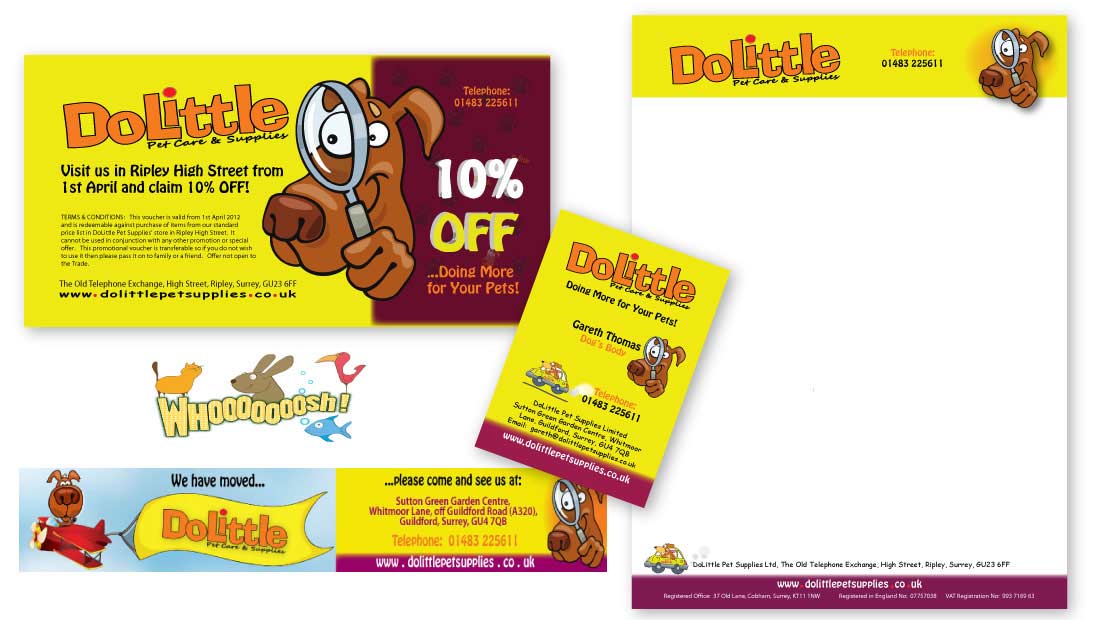 Branding and graphic design for DoLittle Pet Supplies