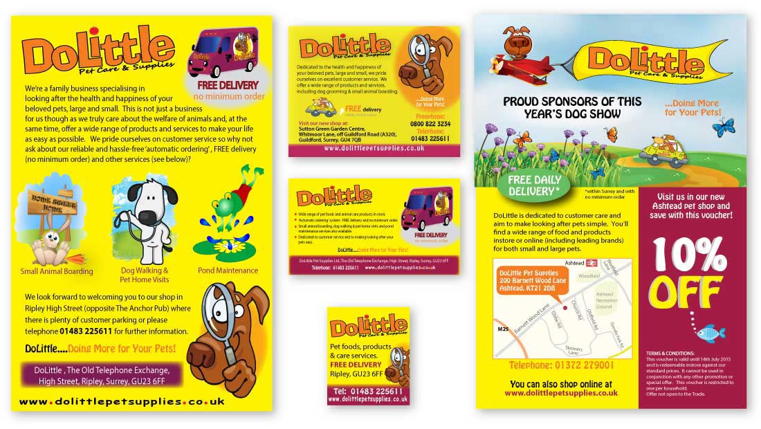 Graphic design for DoLittle Pet Supplies